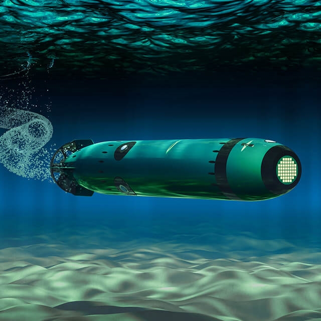 Underwater vehicle moving underwater
