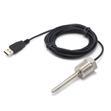 DirecTemp USB thermometer with curled-up cord attached